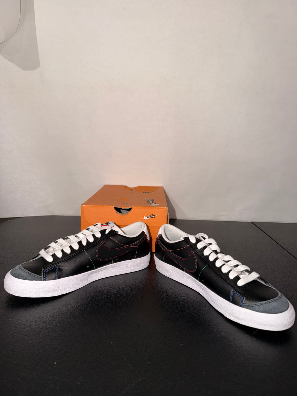 Nike W Blazer Low ‘77 Black/Black-University Red Women’s Size 8 Brand New In Box.